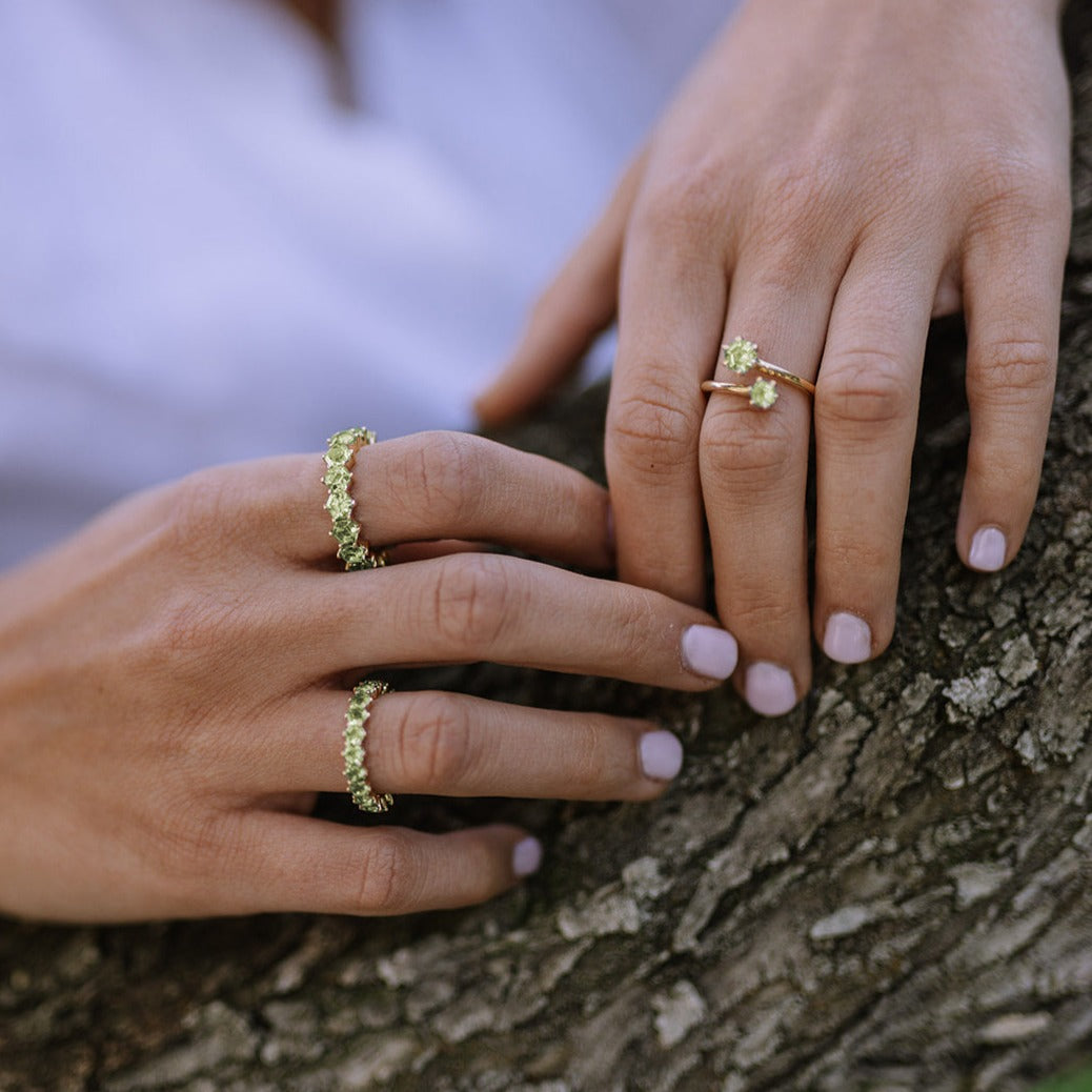 Elara lemon quartz ring