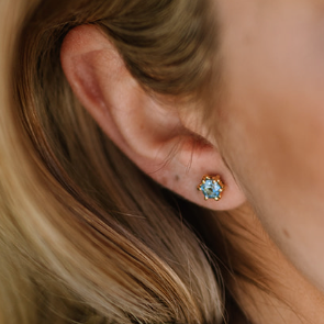 Nala blue topaz studs