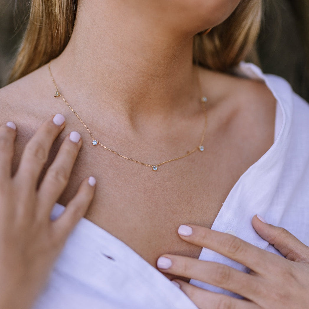 Faelan blue topaz necklace