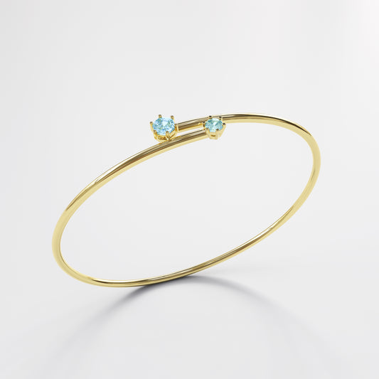 Arwen blue topaz bangle