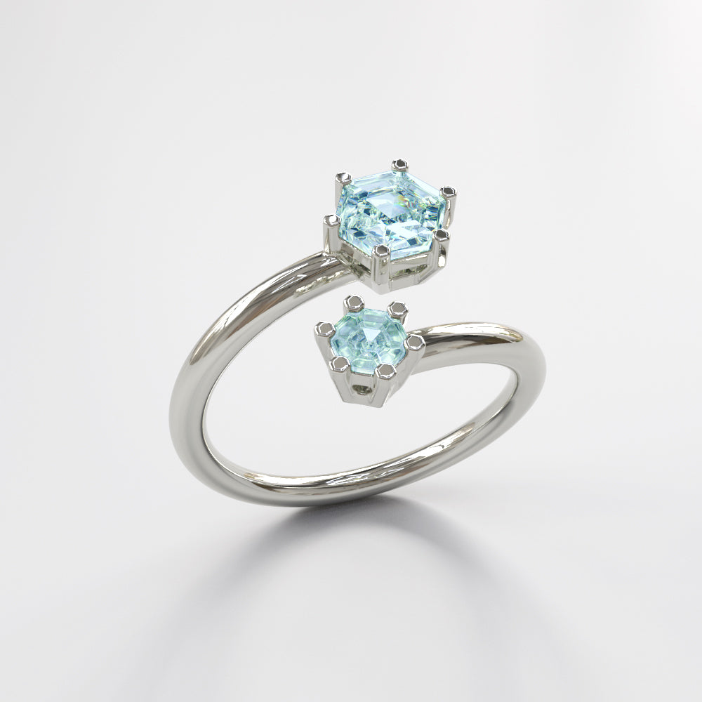 Calypso blue topaz ring