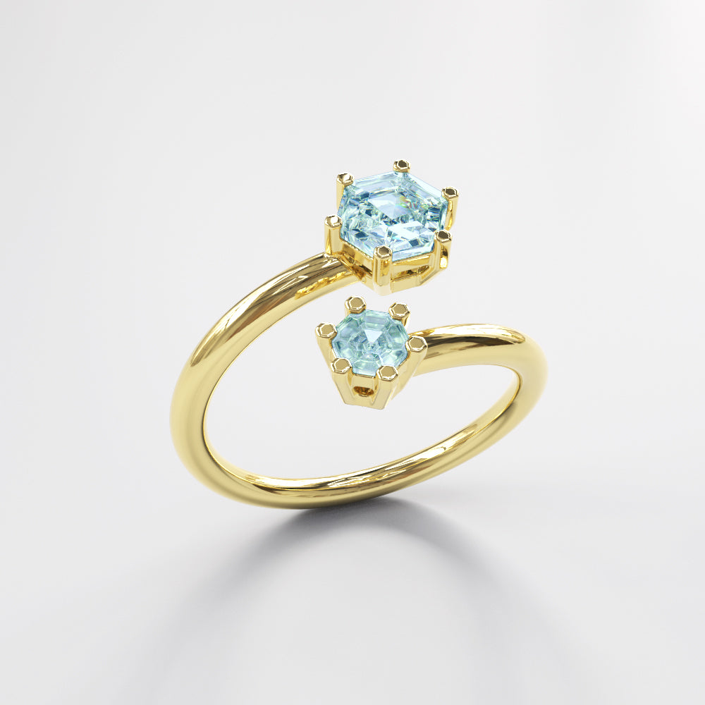 Calypso blue topaz ring