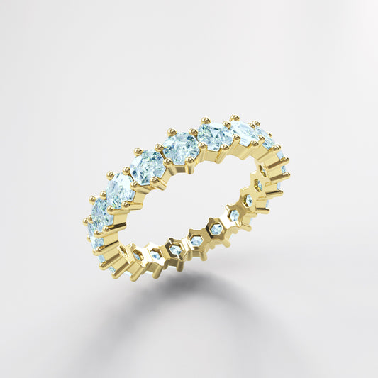 Elara blue topaz ring