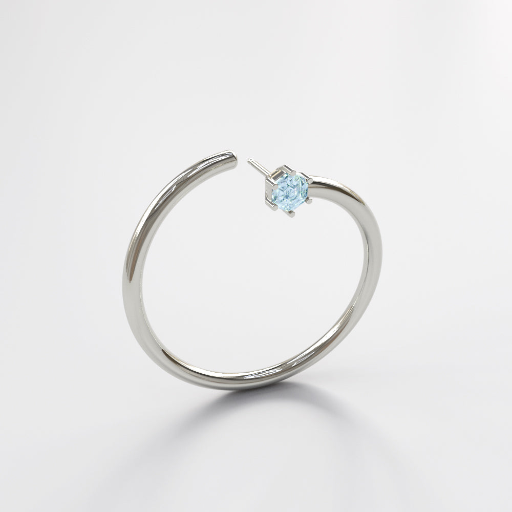Cosmo blue topaz hoops
